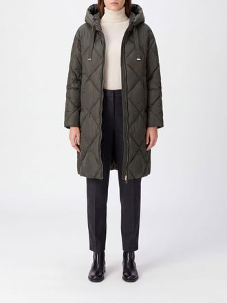 Max Mara Piumino lungo in nylon trapuntato con cappuccio
