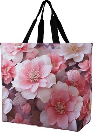Generic Flower Shoulder Bag Durable Shopper Bag Large Capacity Shopping Bags For Beach Casual Ladies