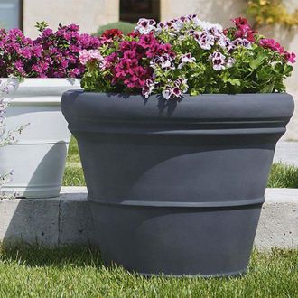 Monacis Vaso in Polimero Monacis Doppio Bordo Liscio Antracite &Oslash;60 (55X49h)