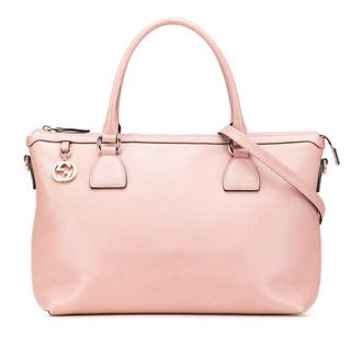 Gucci Pre-owned Gucci Dollar Calfskin GG Charm Satchel Ladies 449650 200047