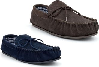 Generic Mens Suede Slippers Mens Slip On Slippers Size 6 Boys Slipper Size 15 Moccasin Moccasin Moccasins Slip On Slipper Extra Large Real Suede Upper Sizes 6