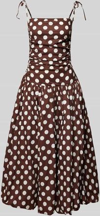 Amy Lynn Cocktailkleid mit Raffungen Modell Alexa in Dunkelbraun, Gr&ouml;&szlig;e 34