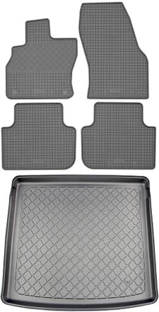 OEM Audi Q3 Sportback Suv (5 Puertas) Desde Septiembre De 2019. Juego: Alfombrillas De Goma Para Coche + Alfombrilla Para Maletero