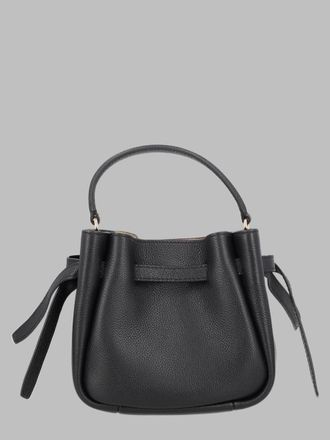 Tory Burch Romy Mini Leather Bucket Bag - Black