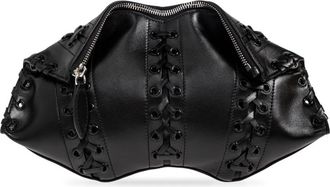 Alexander McQueen Manta Bag - Dames - Clutches - Zwart - ONE Size - Leer - Tassen
