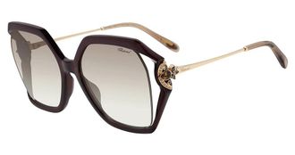 Chopard Light Grey Gradient Butterfly Ladies Sunglasses SCH407S ALVX 58