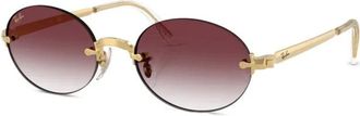 Ray-Ban x A$Ap Rocky Rimless Zonnebril - unisex - Zonnebrillen - Geel - 54 MM - Nylon - Accessoires