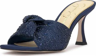 Jessica Simpson Womens Evirra 3 High Heel Sandal In Navy