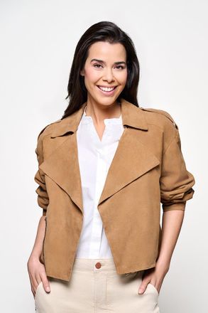 Mart Visser Caroline Tensen Senja Suede Jacket Cognac