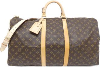 Louis Vuitton Brown Coated Canvas Boston Bag (Pre-Owned)