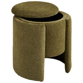 Moloo Puf de tela verde &oslash;42 cm