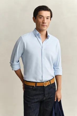 GANT Men Jersey Stretch Piqu&eacute; Shirt (XXXL) CAPRI BLUE