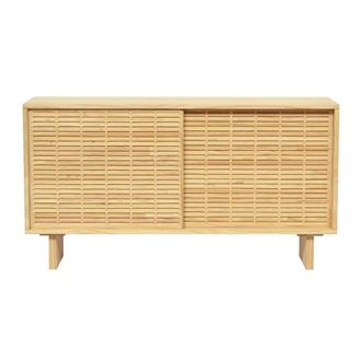 Naan Furniture Aparador de madera maciza natural 120 cm sin barnizar