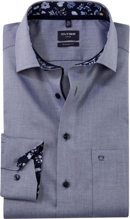 Olymp Olymp, Overhemden, Heren, Blauw, 2Xl, Katoen, Luxor Modern Fit Zakelijk Overhemd