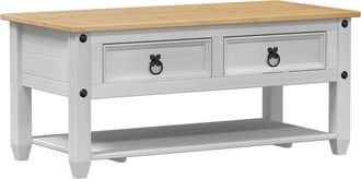 vidaXL Mesa De Caf&eacute; 100 X 48 X 45 Cm Madera De Pino Maciza Vidaxl