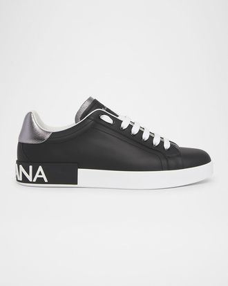 Dolce & Gabbana Men & apos;s Calfskin Portofino Low-Top Sneakers