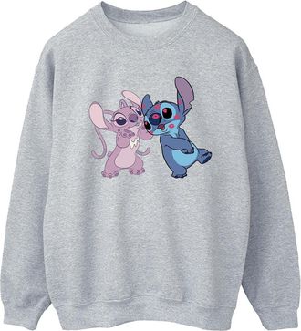 Disney Dames/Dames Lilo & Stitch Kisses Sweatshirt (Sportgrijs)