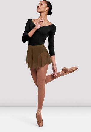 Bloch BLOCH Ladies Jaye Mesh Skirt, Almond