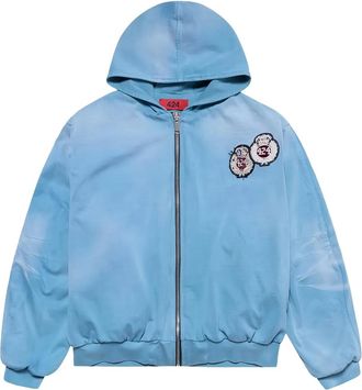 424 Felpa con applicazione - Blu