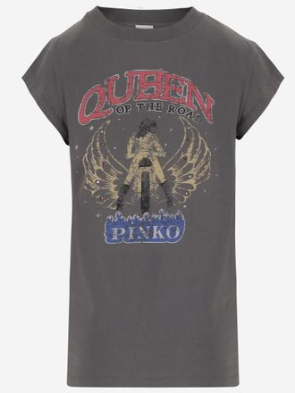 Pinko Grey Rider Queen T-shirt