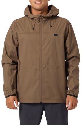 O'Neill TRVLR Hooded Water Repellent Jacket in Teak at Nordstrom, Size Xx-Large