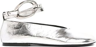 Jil Sander Sandali - Dames - Ballerinas - Grijs - 41 EU - Leer - Schoenen