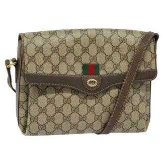 Gucci Pre-owned Leather gucci-bags - Dames - Pre-owned - Beige - Maat: ONE Size Leer