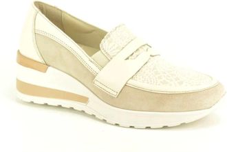 DL Sport Schoenen, Dames, Beige, 38 EU, Combi Loafer Spiez