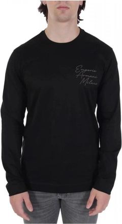 Emporio Armani Logo T-shirt - Heren - Longsleeves - Zwart - 2XL - Tops