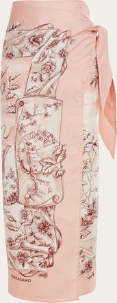 Ferragamo Donna Sarong in seta stampa Voyage Rosa