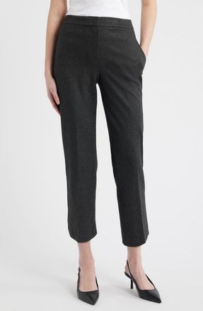 Theory Herringbone Kick Flare Ankle Pants in Charcoal Melange at Nordstrom Rack, Size 14