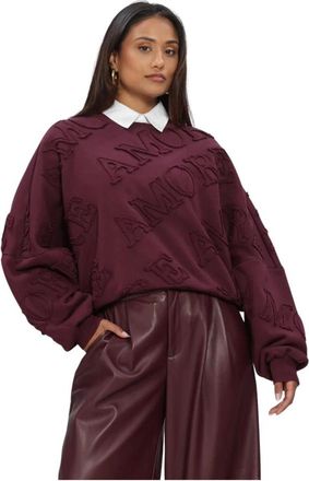 Amaya Amsterdam Hoodies & sweatvesten, Dames, Rood, XL, Amour Sweater
