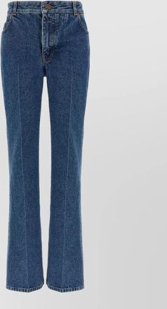 Balmain embroidered straight-leg jeans