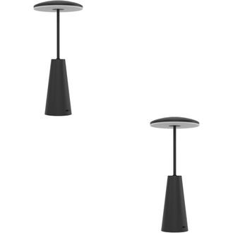 Loops 2 PACK Stylish Modern Black LED Table Lamp for Indoor Home Space