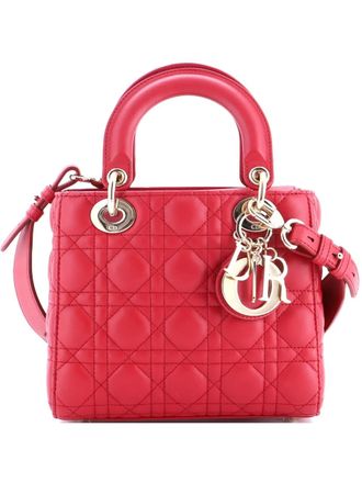 Dior My ABCDior Lady Dior Bag Cannage Quilt Lambskin crossbody bag - Rosso