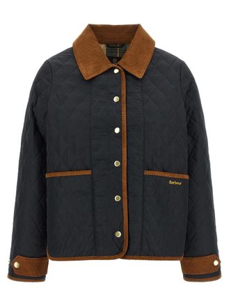 Barbour Blue Quilted Shirt Collar Jacket
