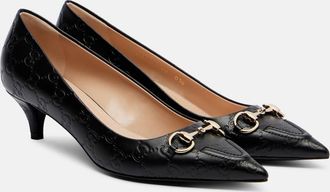 Gucci Erin GG Horsebit leather pumps