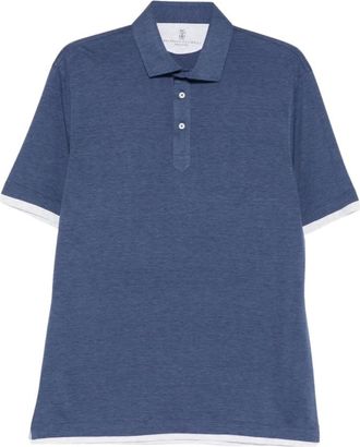 Brunello Cucinelli Brunello Cucinelli, Polo Shirts, male, Blue, Size: 2XL Brunello Cucinelli T-shirts and Polos