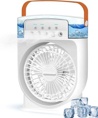 No Brand Aire Acondicionado Port&aacute;til 4 En 1, Mini Enfriador De Aire De 600 Ml, 3 Velocidades De Viento Y 7 Colores, Silencioso, Ideal Para Habitaciones, Oficin