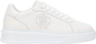Roberto Cavalli Sneaker Monogram RC - Dames - Sneakers - Wit - 39 EU - Leer - Schoenen