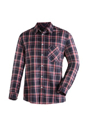 Maier Sports Funktionshemd MAIER SPORTS Claas, Herren, Gr. 52, Normalgr&ouml;ssen, brombeer, 85% Polyester, 15% Viscose, Hemden Funktionshemd, Herren Hemd langarm, karr