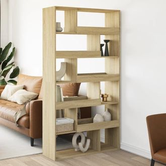 Berkfield Home Room Divider Sonoma Oak 100x33x187.5 cm Engineered Wood in Brown