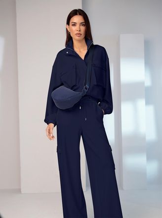 Heine Shirtjacke HEINE Jersey-Jacke, Damen, Gr. 34, blau (marine), 50% Modal, 44% Polyester, 6% Elasthan, unifarben, Shirts Shirtjacke