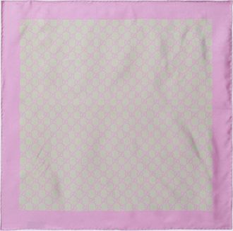 Gucci Foulard Gucci in twill di seta con monogram GG