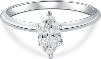 Pompeii3 Platinum.72Ct Marquise Natural Certified Diamond Solitaire Engagement Ring Size: 7