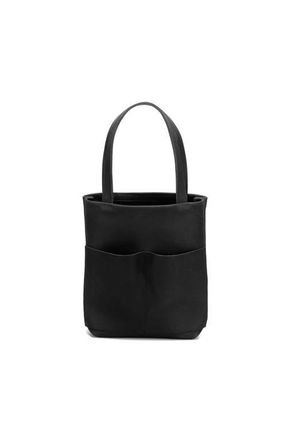 Ezra Arthur Brooklyn American Steer Leather Tote Bag in Black at Nordstrom, Size Medium