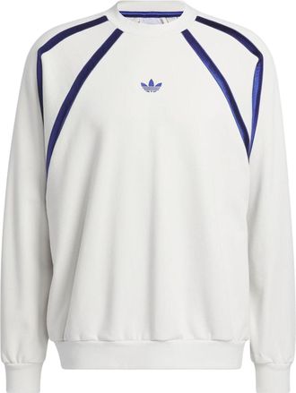 adidas Originals Crewneck Asia Sizing White Purple IR6385