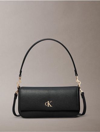 Calvin Klein Womens Minimal Monogram Shoulder Bag - Black