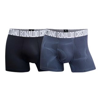 CR7 Cristiano Ronaldo Fashion 2-Pack Microfiber Trunk Boxer Briefs Underwear in Black