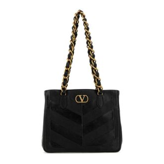Valentino Garavani Laseine Small Shopping Bag - female - Valentino Garavani - Shoulder Bags - Black - ONE SIZE - Bags